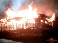 Seldovia Lodge on Fire 04/29/2007. John Bruno Photo